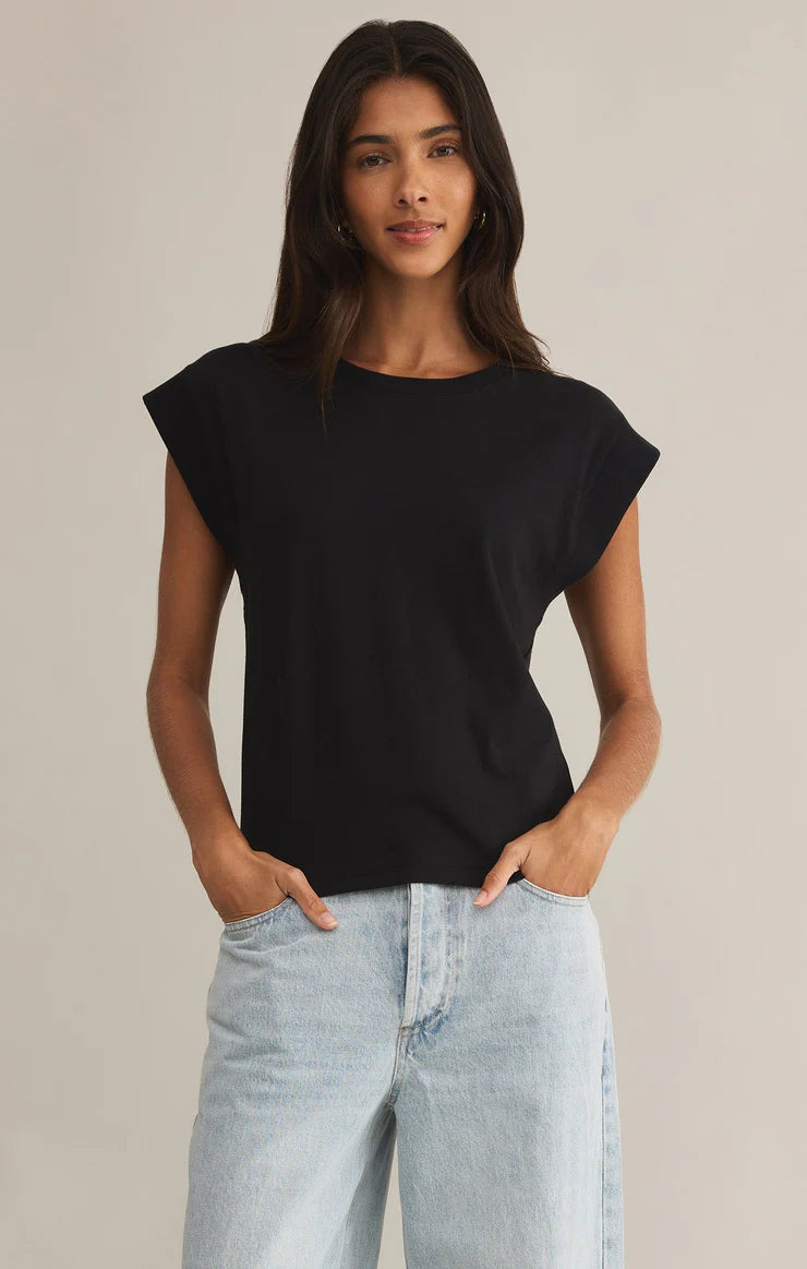 Z SUPPLY CAMINO TEE - BLACK