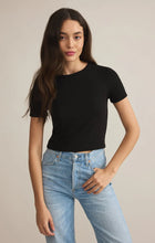 Load image into Gallery viewer, Z SUPPLY SECOND SKIN CROPPED TEE - BLACK
