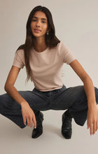 Load image into Gallery viewer, Z SUPPLY SECOND SKIN CROPPED TEE - PARCHMENT
