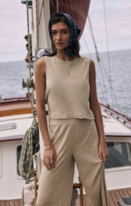 Z SUPPLY SLOANE TEXTURED SLUB TOP - PARCHMENT