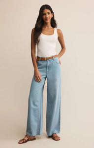 Z SUPPLY JAIDYNN WHIPSTITCH RIB TANK - WHITE