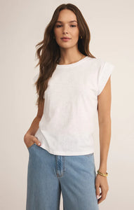 Z SUPPLY CAMINO SLUB TEE - WHITE
