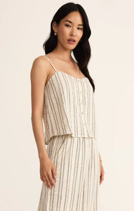Z SUPPLY SAVOY STRIPE TANK - SEA SALT