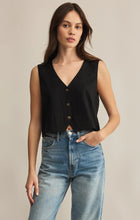 Load image into Gallery viewer, Z SUPPLY MARTA LINEN VEST - BLACK
