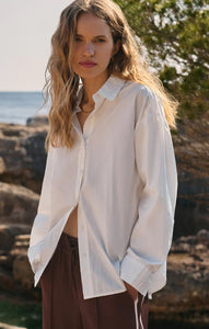 Z SUPPLY ELEVATED POPLIN BUTTON UP - WHITE