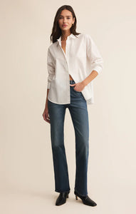 Z SUPPLY ELEVATED POPLIN BUTTON UP - WHITE