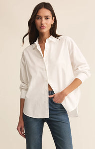 Z SUPPLY ELEVATED POPLIN BUTTON UP - WHITE
