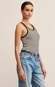 Z SUPPLY CLASSIC STRIPED SCOOP TANK - BLACK