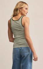 Load image into Gallery viewer, Z SUPPLY CLASSIC STRIPED SCOOP TANK - FERN
