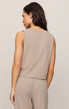 Load image into Gallery viewer, Z SUPPLY SLOANE V-NECK COTTON JERSEY TANK - STONE GRAY
