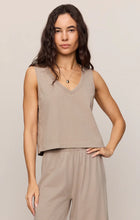 Load image into Gallery viewer, Z SUPPLY SLOANE V-NECK COTTON JERSEY TANK - STONE GRAY
