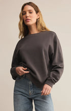 Load image into Gallery viewer, Z SUPPLY CLASSIC BOYFRIEND SWEATSHIRT - WASHED BLACK

