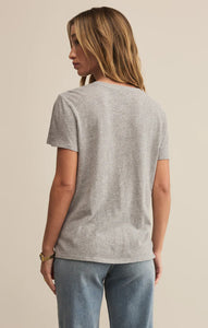 Z SUPPLY FOUNDATION PREMIUM SLUB TEE - CLASSIC HEATHER GREY