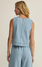 Load image into Gallery viewer, Z SUPPLY SUN SEEKER DENIM CROPPED TANK - COASTAL WATER
