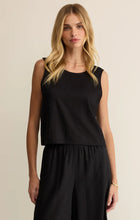 Load image into Gallery viewer, Z SUPPLY SLOANE LINEN CROPPED TANK - BLACK
