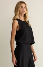 Load image into Gallery viewer, Z SUPPLY SLOANE LINEN CROPPED TANK - BLACK
