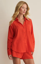 Load image into Gallery viewer, Z SUPPLY THE PERFECT AIRY GAUZE BUTTON UP - LYCHEE
