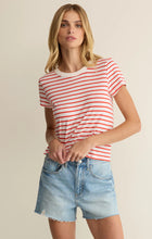 Load image into Gallery viewer, Z SUPPLY JUNIE STRIPED TEE - LYCHEE
