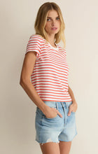 Load image into Gallery viewer, Z SUPPLY JUNIE STRIPED TEE - LYCHEE
