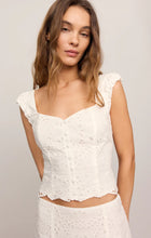 Load image into Gallery viewer, Z SUPPLY EMRIE EYELET CROPPED TOP - WHITE
