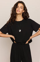 Load image into Gallery viewer, Z SUPPLY SWAY TEXTURED CROPPED TEE - BLACK

