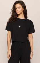 Load image into Gallery viewer, Z SUPPLY SWAY TEXTURED CROPPED TEE - BLACK
