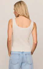 Load image into Gallery viewer, Z SUPPLY LAINEY POINTELLE BUTTON FRONT TANK - CLOUD
