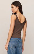 Load image into Gallery viewer, Z SUPPLY EVE LACE TRIM TANK - COCOA LATTE
