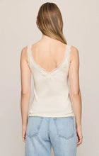 Load image into Gallery viewer, Z SUPPLY EVE LACE TRIM TANK - SANDSTONE
