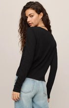 Load image into Gallery viewer, Z SUPPLY JUNIE LONG SLEEVE TEE - BLACK
