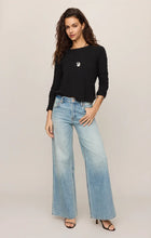 Load image into Gallery viewer, Z SUPPLY JUNIE LONG SLEEVE TEE - BLACK
