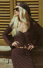 Load image into Gallery viewer, Z SUPPLY AMARA POLKA DOT MESH TOP - DARK CHOCOLATE
