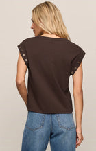 Load image into Gallery viewer, Z SUPPLY CAMINO GROMMET MUSCLE TEE - DARK CHOCOLATE
