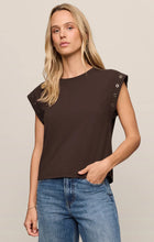 Load image into Gallery viewer, Z SUPPLY CAMINO GROMMET MUSCLE TEE - DARK CHOCOLATE
