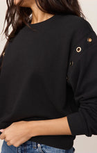 Load image into Gallery viewer, Z SUPPLY AXEL GROMMET SWEATSHIRT - BLACK
