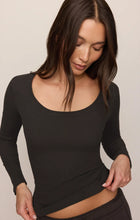 Load image into Gallery viewer, Z SUPPLY GREYSON SCOOP LONG SLEEVE TEE - COCOA BEAN
