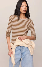 Load image into Gallery viewer, Z SUPPLY ARLET STRIPE THERMAL TOP - SADDLE SUEDE
