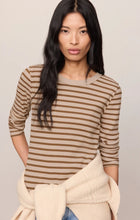 Load image into Gallery viewer, Z SUPPLY ARLET STRIPE THERMAL TOP - SADDLE SUEDE
