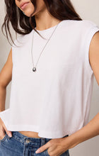 Load image into Gallery viewer, Z SUPPLY FLEX CROPPED MUSCLE TEE - WHITE
