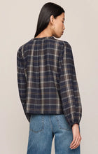 Load image into Gallery viewer, Z SUPPLY AUTUMN PLAID HENLEY BLOUSE - ECLIPSE
