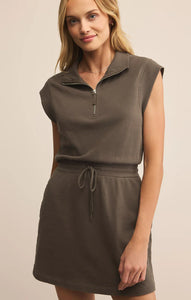 Z SUPPLY CLUB MINI DRESS - TAVERN