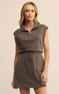 Z SUPPLY CLUB MINI DRESS - TAVERN