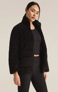 Z SUPPLY JACKSON TEDDY SHERPA JACKET - BLACK