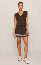 Load image into Gallery viewer, Z SUPPLY BLEACHER BABE PERFORMANCE MINI SKIRT - DARK CHOCOLATE
