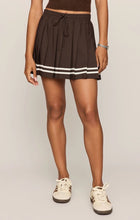 Load image into Gallery viewer, Z SUPPLY BLEACHER BABE PERFORMANCE MINI SKIRT - DARK CHOCOLATE
