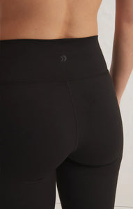 Z SUPPLY HIGH KICK FLARE LEGGING - BLACK