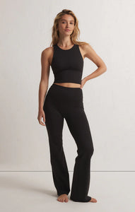 Z SUPPLY HIGH KICK FLARE LEGGING - BLACK