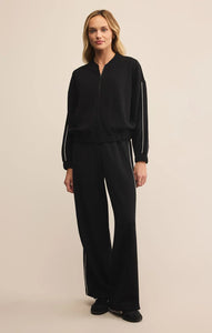 Z SUPPLY FASTBREAK TRACK JERSEY PANT - BLACK