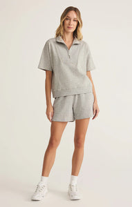 Z SUPPLY CLUB COTTON SHORT - VARSITY HEATHER GREY