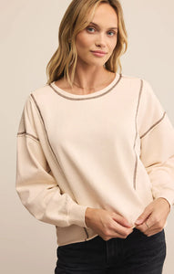 Z SUPPLY FAN CLUB SWEATSHIRT - CRYSTAL